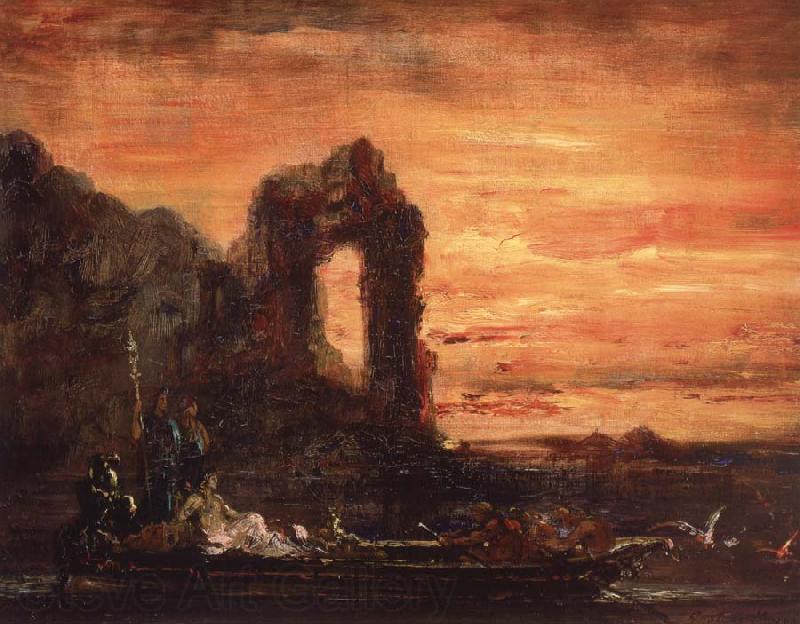 Gustave Moreau Klopatra on the Nile Norge oil painting art
